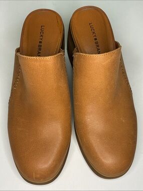 Lucky Brand Men's Tan/Brown Leather Slip-On Clog